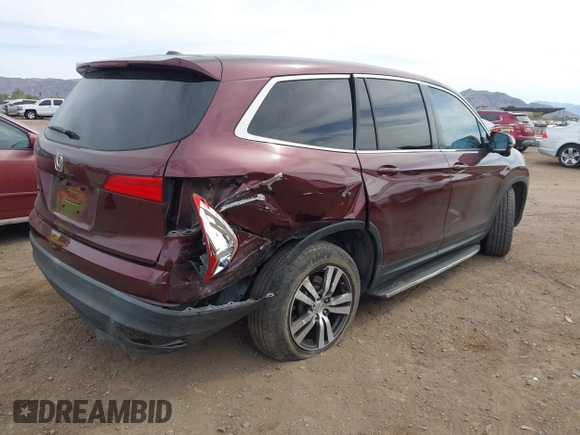 2016 Honda Pilot EX-L with VIN 5FNYF5H57GB028307, listed as a IAAI auction lot 41925711 with 125,118 mi miles and . Bid and sale history available at DreamBid. Image 4.
