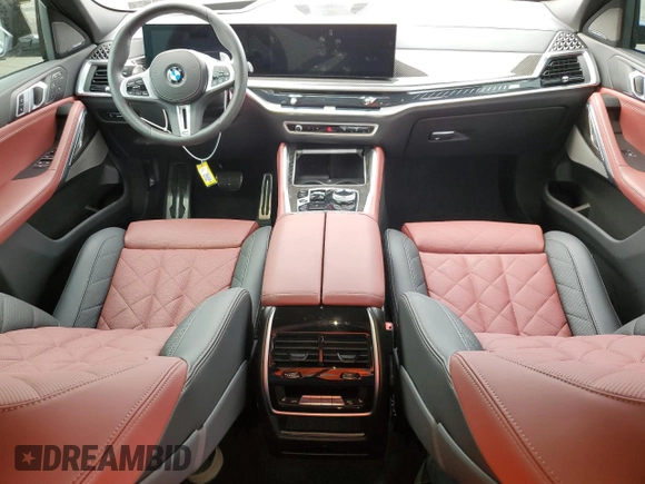 2025 BMW X6 M60i with VIN 5UX43EX06S9W68023, listed as a Copart auction lot 69874764 with 3,789 mi miles and Salvage Title. Bid and sale history available at carsss.com. Image 8.