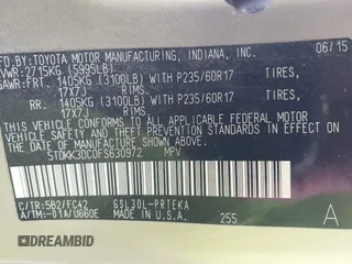 2015 Toyota Sienna LE AAS с VIN 5TDKK3DC0FS630972, выставлен на аукционе IAAI как лот 41898691 с пробегом 112 517 миль миль и . История ставок и продаж доступна на DreamBid. Изображение 9.