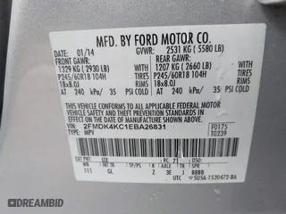 2014 Ford Edge Limited with VIN 2FMDK4KC1EBA26831, listed as a IAAI auction lot 41802099 with 131,843 mi miles. Bid and sale history available at carsss.com. Image 9.