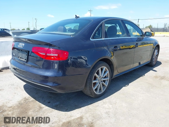 2016 Audi A4 Premium with VIN WAUAFAFL8GN007735, listed as a IAAI auction lot 42090145 with 200,616 mi miles. Bid and sale history available at carsss.com. Image 4.
