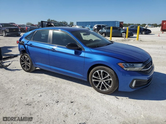 2024 Volkswagen Jetta Sport with VIN 3VWBM7BU0RM075925, listed as a Copart auction lot 48167235 with 20,284 mi miles and Non Repairable. Bid and sale history available at carsss.com. Image 4.