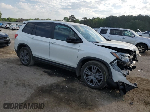 2021 Honda Passport EX-L with VIN 5FNYF7H52MB005038, listed as a Copart auction lot 53276325 with 50,755 mi miles and Salvage Title. Bid and sale history available at DreamBid. Image 4.