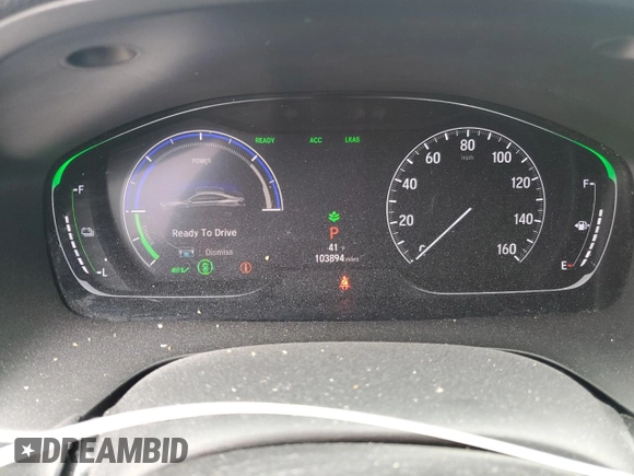 2019 Honda Insight EX with VIN 19XZE4F58KE031476, listed as a Copart auction lot 50836245 with 103,894 mi miles and Salvage Title. Bid and sale history available at DreamBid. Image 9.