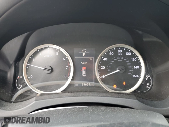 2015 Lexus IS 250 with VIN JTHCF1D25F5019361, listed as a Copart auction lot 61083175 with 99,624 mi miles and Salvage title. Bid and sale history available at DreamBid. Image 9.