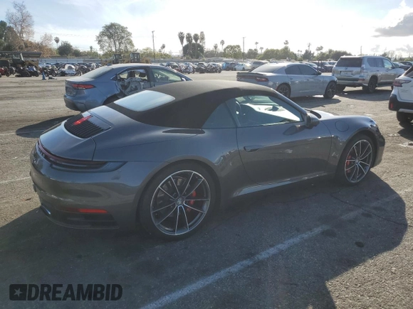 2023 Porsche 911 Carrera S with VIN WP0CB2A91PS248028, listed as a Copart auction lot 44021485 with 5,100 mi miles and Salvage Title. Bid and sale history available at carsss.com. Image 3.