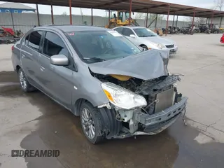 2018 Mitsubishi Mirage G4 ES with VIN ML32F3FJ3JHF01675, listed as a IAAI auction lot 41882913 with 109,243 mi miles. Bid and sale history available at carsss.com. Image 1.