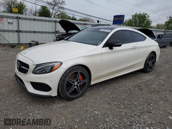 2017 Mercedes-Benz C 300 z VIN WDDWJ4KBXHF341482, wystawiony jako Copart lot #53969185 z przebiegiem 119 121 mil mil oraz Szkoda całkowita • Salvage title. Historia ofert i sprzedaży dostępna na DreamBid. Obrazek 1.