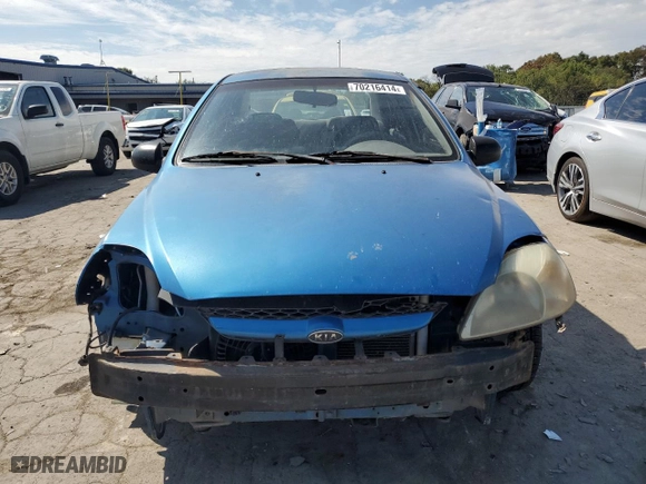 2005 Kia Rio with VIN KNADC125656397268, listed as a Copart auction lot 70216414 with 140,500 mi miles and Salvage Title. Bid and sale history available at carsss.com. Image 5.