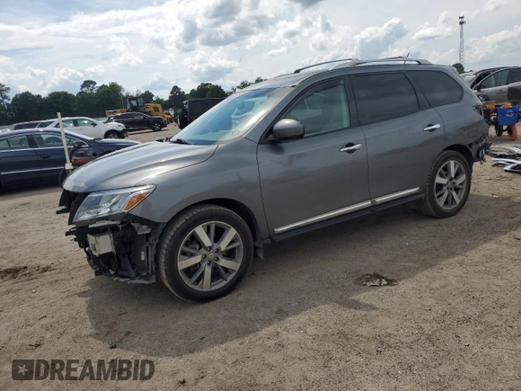 2015 Nissan Pathfinder SL with VIN 5N1AR2MN4FC641165, listed as a Copart auction lot 58033095 with 126,494 mi miles and Salvage title. Bid and sale history available at DreamBid. Image 1.