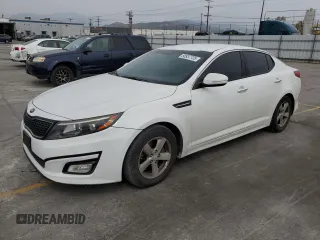 2015 Kia Optima LX with VIN KNAGM4A70F5633967, listed as a Copart auction lot 58937725 with Not provided miles and Salvage title. Bid and sale history available at DreamBid. Image 1.