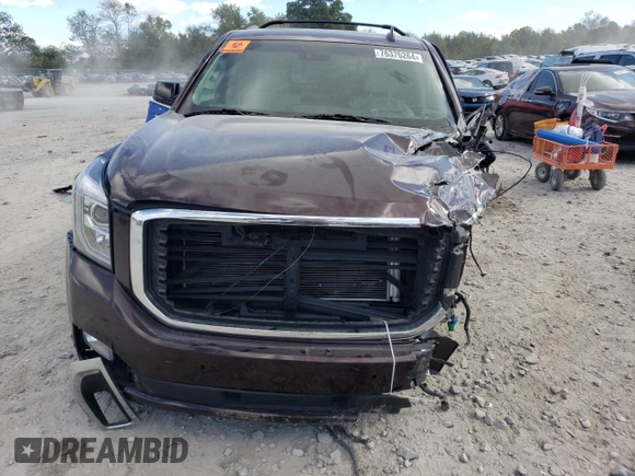 2017 GMC Yukon Denali with VIN 1GKS2CKJ6HR341778, listed as a Copart auction lot 76376264 with 0 mi miles and Salvage Title. Bid and sale history available at carsss.com. Image 5.