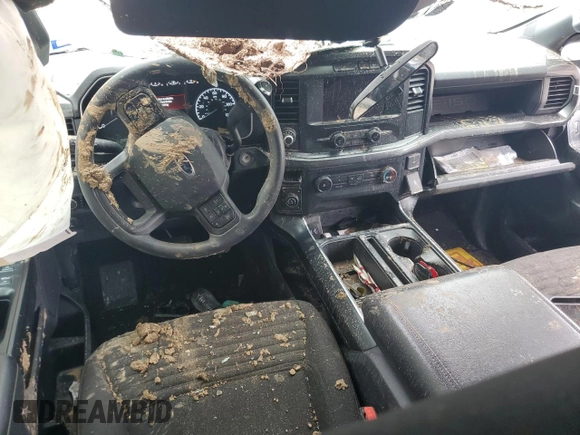2022 Ford F-150 XL with VIN 1FTFW1E58NKD55917, listed as a Copart auction lot 54218595 with 64,488 mi miles and Salvage title. Bid and sale history available at DreamBid. Image 8.