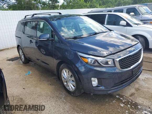 2015 Kia Sedona SX with VIN KNDMC5C14F6025113, listed as a Copart auction lot 53763484 with 91,406 mi miles and Salvage Title. Bid and sale history available at carsss.com. Image 4.