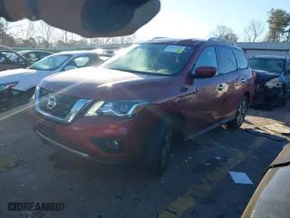 2017 Nissan Pathfinder SV with VIN 5N1DR2MN9HC669673, listed as a IAAI auction lot 41357063 with 141,127 mi miles. Bid and sale history available at carsss.com. Image 2.