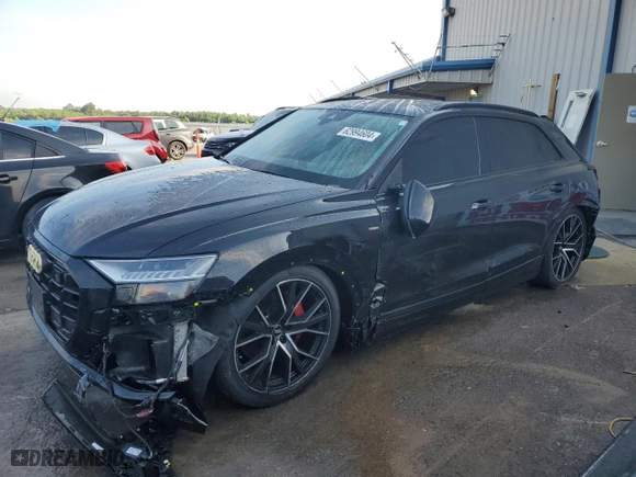 2020 Audi Q8 Prestige with VIN WA1FVAF14LD025184, listed as a Copart auction lot 62994604 with 58953 miles and Salvage Title. Bid and sale history available at carsss.com. Image 1.