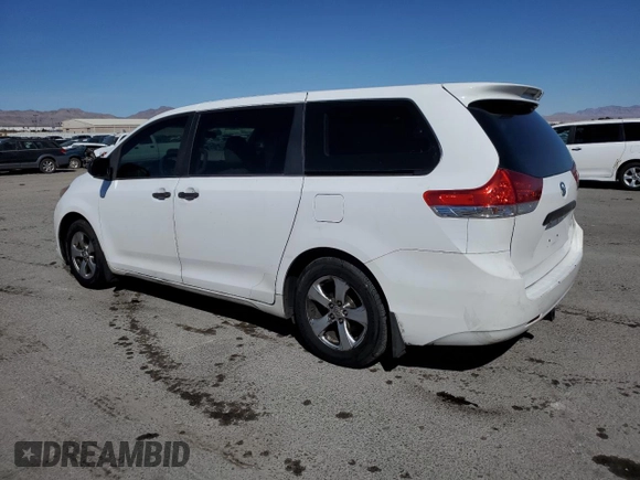 2012 Toyota Sienna with VIN 5TDZK3DC2CS244967, listed as a Copart auction lot 49787795 with 242,667 mi miles and Salvage Title. Bid and sale history available at carsss.com. Image 2.