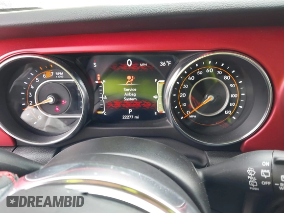 2023 Jeep Wrangler Rubicon with VIN 1C4JJXFG7PW654564, listed as a IAAI auction lot 41833534 with 22,277 mi miles and . Bid and sale history available at DreamBid. Image 7.