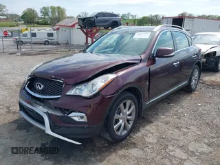 2017 Infiniti QX50 with VIN JN1BJ0RP4HM385690, listed as a IAAI auction lot 42027537 with 155,410 mi miles. Bid and sale history available at carsss.com. Image 2.