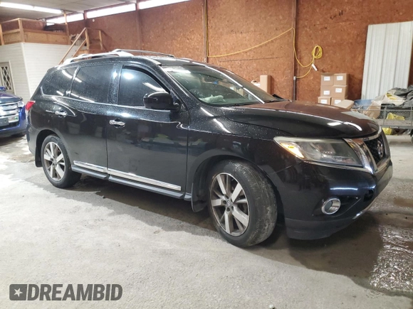 2014 Nissan Pathfinder Platinum z VIN 5N1AR2MMXEC709734, wystawiony jako Copart lot #58341565 z przebiegiem 172 455 mil mil oraz Szkoda całkowita • Salvage title. Historia ofert i sprzedaży dostępna na DreamBid. Obrazek 4.