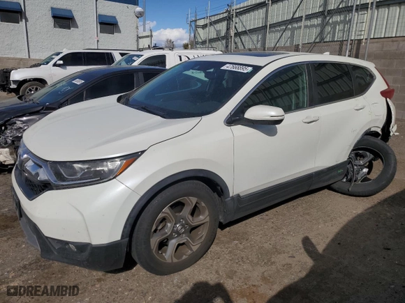 2018 Honda CR-V EX-L with VIN 2HKRW1H89JH509661, listed as a Copart auction lot 47668895 with 76,005 mi miles and Salvage Title. Bid and sale history available at carsss.com. Image 1.