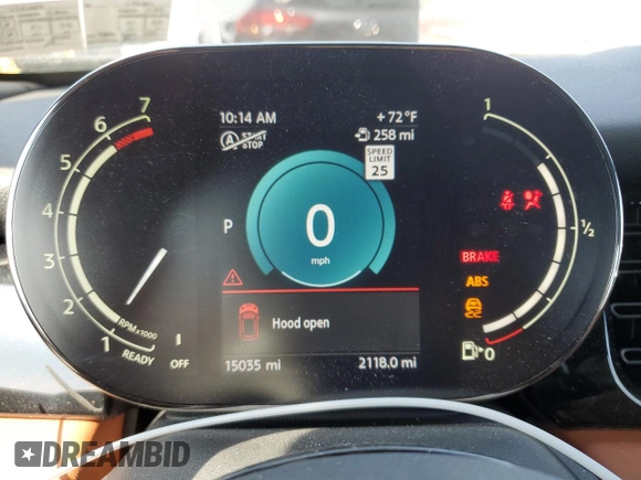 2022 MINI Hardtop 4 Door Cooper S with VIN WMW53DK0XN2R31664, listed as a Copart auction lot 54488225 with 15,035 mi miles and Salvage title. Bid and sale history available at DreamBid. Image 9.