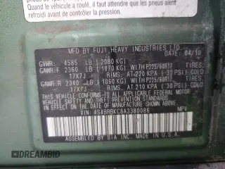 2010 Subaru Outback Limited Power Moon с VIN 4S4BRBKC8A3380086, выставлен на аукционе Copart как лот 86020924 с пробегом 138 456 миль миль и Списание • Salvage title. История ставок и продаж доступна на DreamBid. Изображение 13.