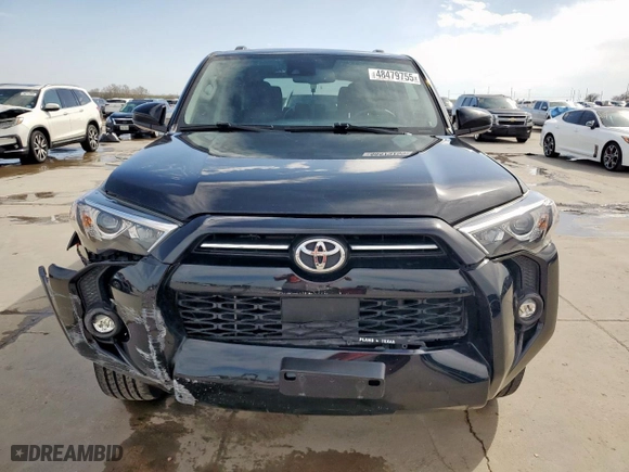 2022 Toyota 4Runner SR5 with VIN JTEEU5JR2N5261477, listed as a Copart auction lot 48479755 with 56,782 mi miles and Salvage Title. Bid and sale history available at carsss.com. Image 5.