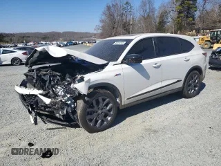 2022 Acura MDX w/A-Spec Package with VIN 5J8YE1H02NL032874, listed as a Copart auction lot 46154755 with 0 mi miles and Salvage Title. Bid and sale history available at carsss.com. Image 1.