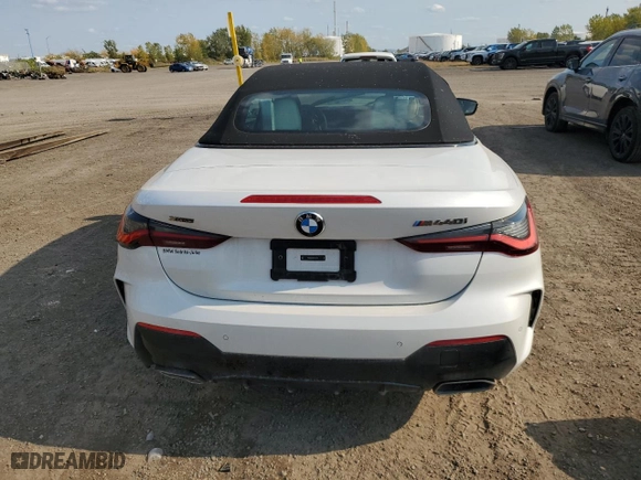 2024 BMW 4 Series M440i xDrive with VIN WBA63AT03RCP10523, listed as a Copart auction lot 74587344 with 0 mi miles and Salvage Title. Bid and sale history available at carsss.com. Image 6.