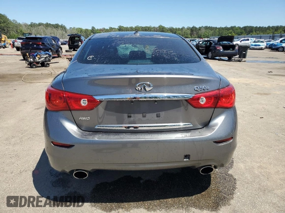 2015 Infiniti Q50 z VIN JN1BV7AR4FM405041, wystawiony jako Copart lot #57530615 z przebiegiem 95 664 mil mil oraz Szkoda całkowita • Salvage title. Historia ofert i sprzedaży dostępna na DreamBid. Obrazek 6.