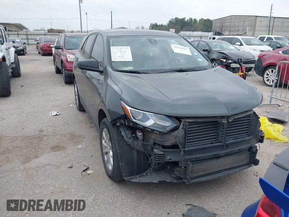 2021 Chevrolet Equinox LS with VIN 2GNAXHEV7M6152848, listed as a IAAI auction lot 41765165 with 74,659 mi miles. Bid and sale history available at carsss.com. Image 1.