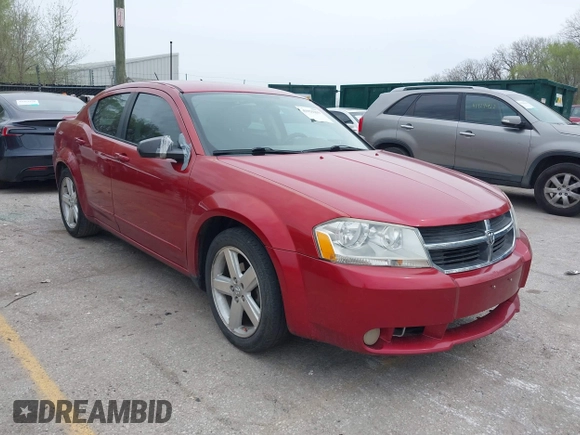 2008 Dodge Avenger SXT with VIN 1B3LC56R98N587306, listed as a IAAI auction lot 41935259 with 197,405 mi miles. Bid and sale history available at carsss.com. Image 1.
