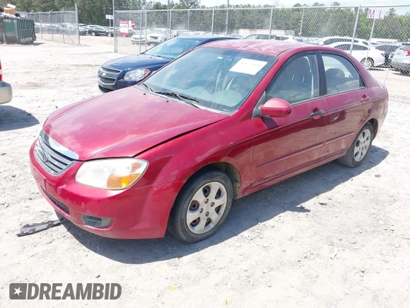 2008 Kia Spectra SX with VIN KNAFE121285552750, listed as a IAAI auction lot 42077896 with 237,939 mi miles. Bid and sale history available at carsss.com. Image 2.