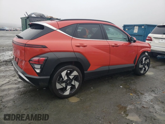 2024 Hyundai Kona Limited with VIN KM8HE3A34RU049881, listed as a Copart auction lot 84243934 with 4,929 mi miles and Clean Title. Bid and sale history available at DreamBid. Image 3.