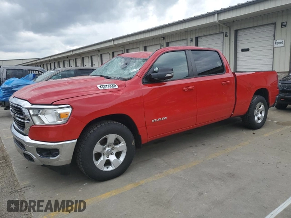 2021 Ram 1500 Big Horn z VIN 1C6SRFMT0MN796805, wystawiony jako Copart lot #51734255 z przebiegiem 83 877 mil mil oraz Szkoda całkowita • Salvage title. Historia ofert i sprzedaży dostępna na DreamBid. Obrazek 1.