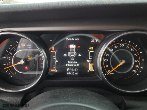 2018 Jeep Wrangler Unlimited Sport S with VIN 1C4HJXDG0JW191952, listed as a Copart auction lot 53046075 with 97,410 mi miles and Salvage Title. Bid and sale history available at carsss.com. Image 9.