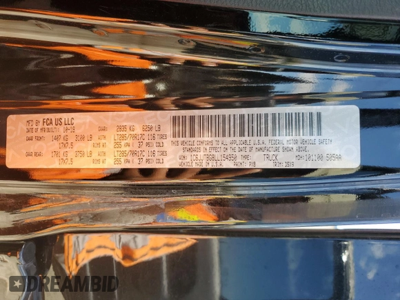 2020 Jeep Gladiator Rubicon z VIN 1C6JJTBG8LL154950, wystawiony jako Copart lot #53676205 z przebiegiem 22 999 mil mil oraz Szkoda całkowita • Salvage title. Historia ofert i sprzedaży dostępna na DreamBid. Obrazek 13.