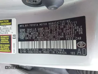 2011 Toyota Corolla L with VIN 2T1BU4EE7BC566402, listed as a IAAI auction lot 41970006 with 244,127 mi miles. Bid and sale history available at carsss.com. Image 9.
