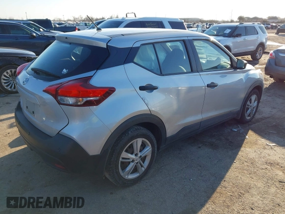 2020 Nissan Kicks S with VIN 3N1CP5BV7LL512184, listed as a IAAI auction lot 41639165 with 59,539 mi miles. Bid and sale history available at carsss.com. Image 4.