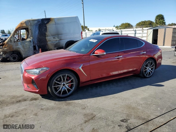 2020 Genesis G70 3.3T with VIN KMTG34LEXLU057731, listed as a Copart auction lot 48794325 with 93,504 mi miles and Salvage Title. Bid and sale history available at carsss.com. Image 1.