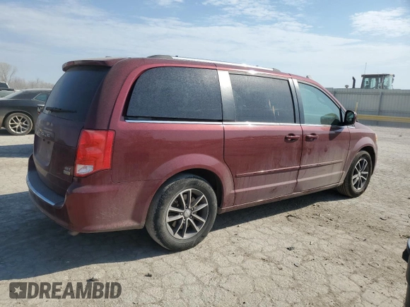 2017 Dodge Grand Caravan SXT with VIN 2C4RDGCG3HR860988, listed as a Copart auction lot 50349925 with 121,829 mi miles and Salvage Title. Bid and sale history available at DreamBid. Image 3.