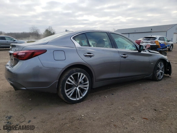 2018 Infiniti Q50 3.0t SPORT with VIN JN1EV7AR2JM430557, listed as a Copart auction lot 82820554 with NaN miles and Salvage Title. Bid and sale history available at carsss.com. Image 3.