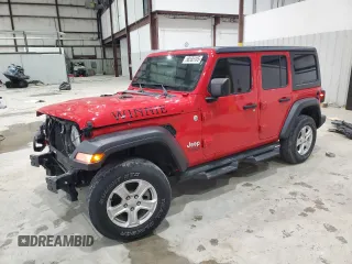 2019 Jeep Wrangler Unlimited Sport S with VIN 1C4HJXDG2KW646608, listed as a Copart auction lot 58535105 with 111,230 mi miles and Salvage title. Bid and sale history available at DreamBid. Image 1.