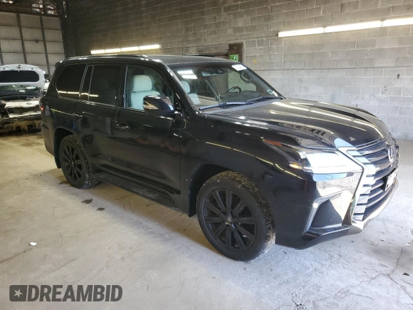 2019 Lexus LX with VIN JTJHY7AX0K4292290, listed as a Copart auction lot 53804435 with 29,171 mi miles and Salvage Title. Bid and sale history available at carsss.com. Image 4.