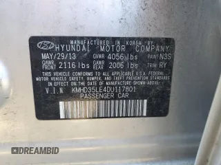 2013 Hyundai Elantra GT with VIN KMHD35LE4DU117801, listed as a Copart auction lot 74888134 with 97,453 mi miles and Salvage Title. Bid and sale history available at carsss.com. Image 14.