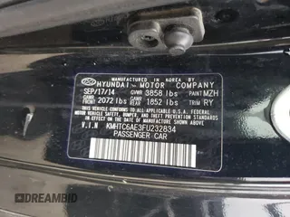 2015 Hyundai Veloster Turbo with VIN KMHTC6AE3FU232834, listed as a Copart auction lot 76071403 with 173,259 mi miles. Bid and sale history available at carsss.com. Image 12.