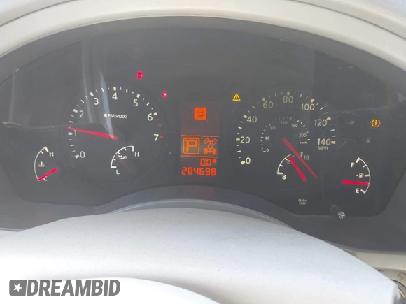 2010 Infiniti QX56 with VIN 5N3ZA0NE7AN909000, listed as a IAAI auction lot 42044598 with 284,698 mi miles. Bid and sale history available at carsss.com. Image 7.