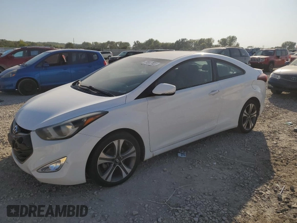 2014 Hyundai Elantra Coupe with VIN KMHDH6AH3EU026508, listed as a Copart auction lot 74847104 with 95,880 mi miles and Clean Title. Bid and sale history available at carsss.com. Image 1.