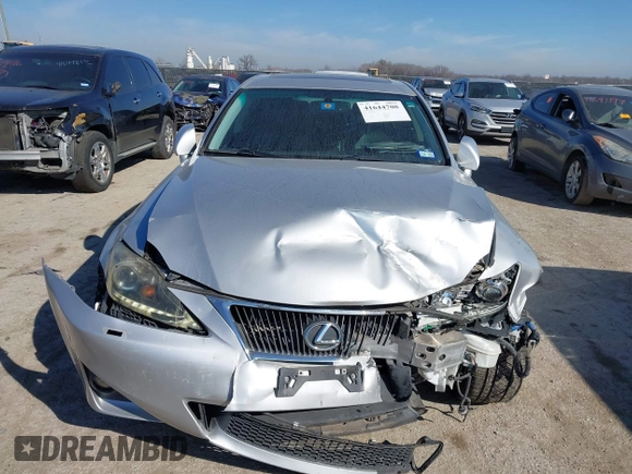 2011 Lexus IS with VIN JTHBE5C23B5027895, listed as a IAAI auction lot 41644708 with 166,061 mi miles. Bid and sale history available at carsss.com. Image 12.